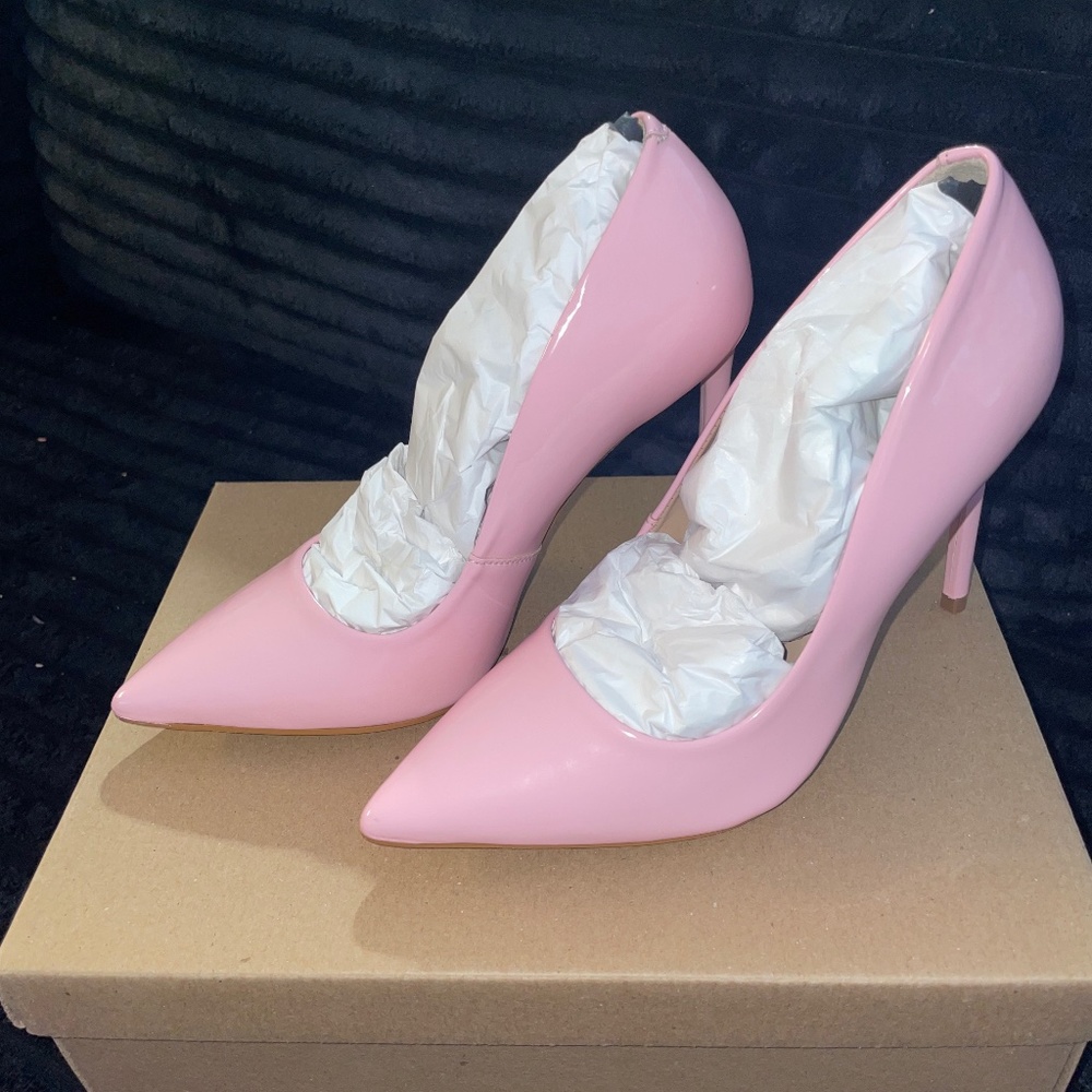 Vala Pink Patent Heels